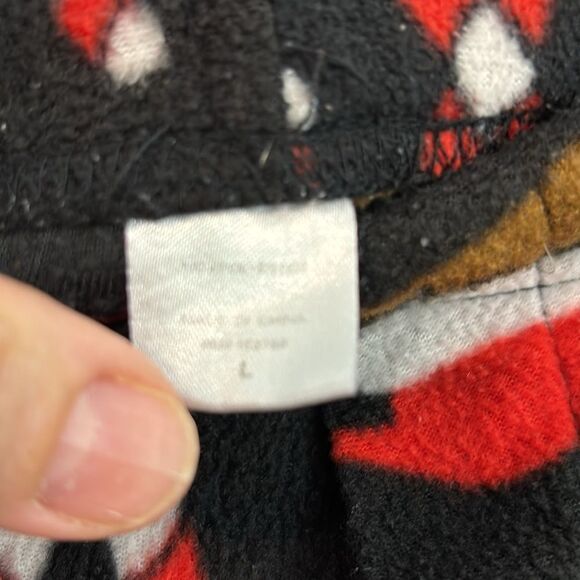 Christmas Holiday Black Red Pjs Fleece Pajama Pants Candy Canes Poop Emoji - Picture 7 of 7